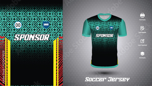 Soccer jersey design for sublimation