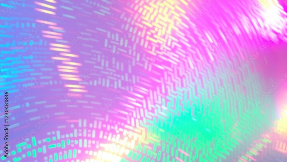 Abstract trendy holographic background. Real texture in pale violet, pink and mint colors with scratches and irregularities