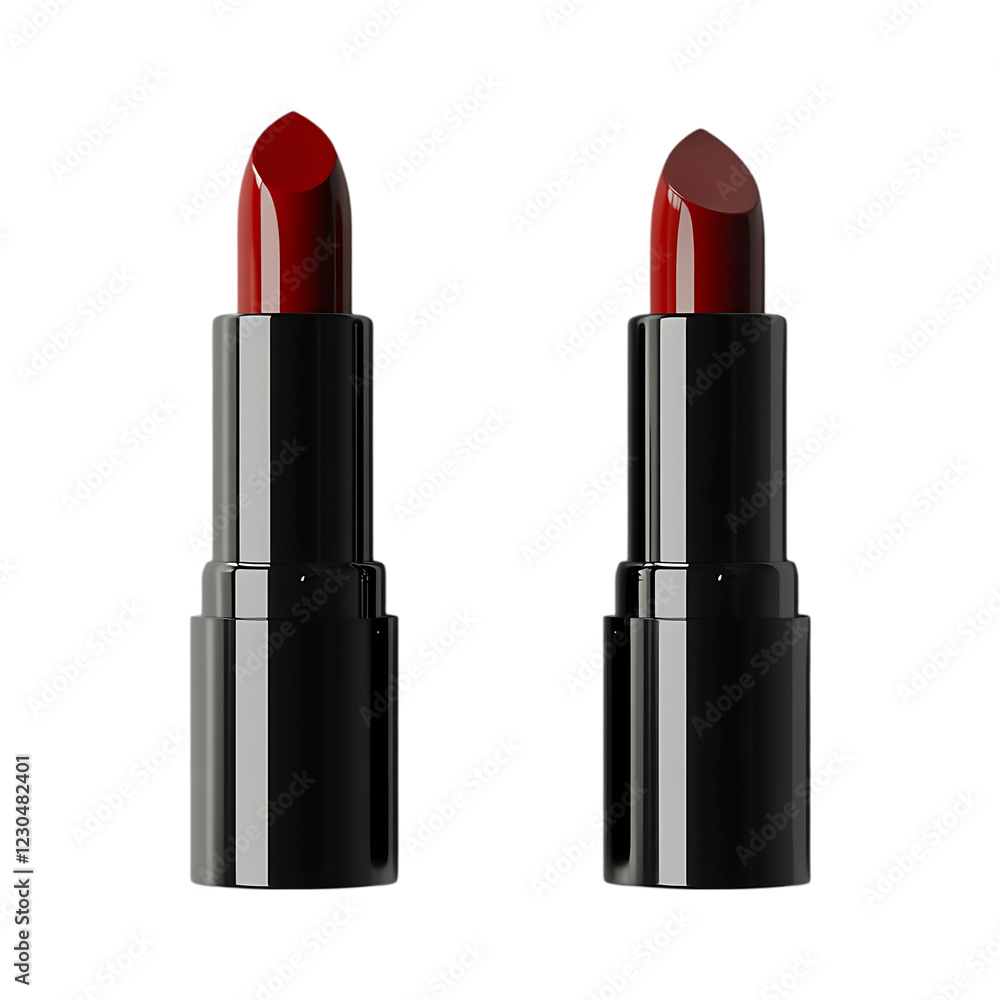 Obraz premium Luxurious lipstick make-up beauty product isolated on a transparent background.