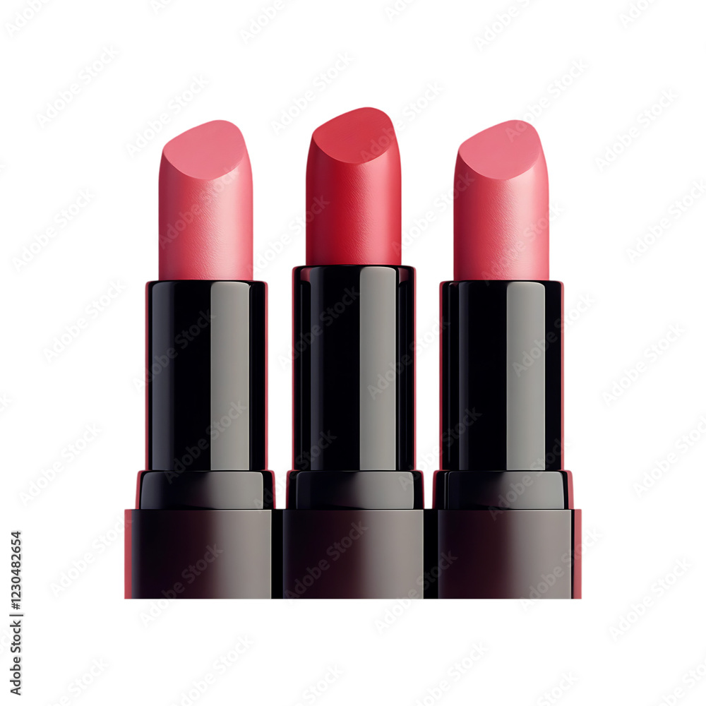 Obraz premium Luxurious lipstick make-up beauty product isolated on a transparent background.