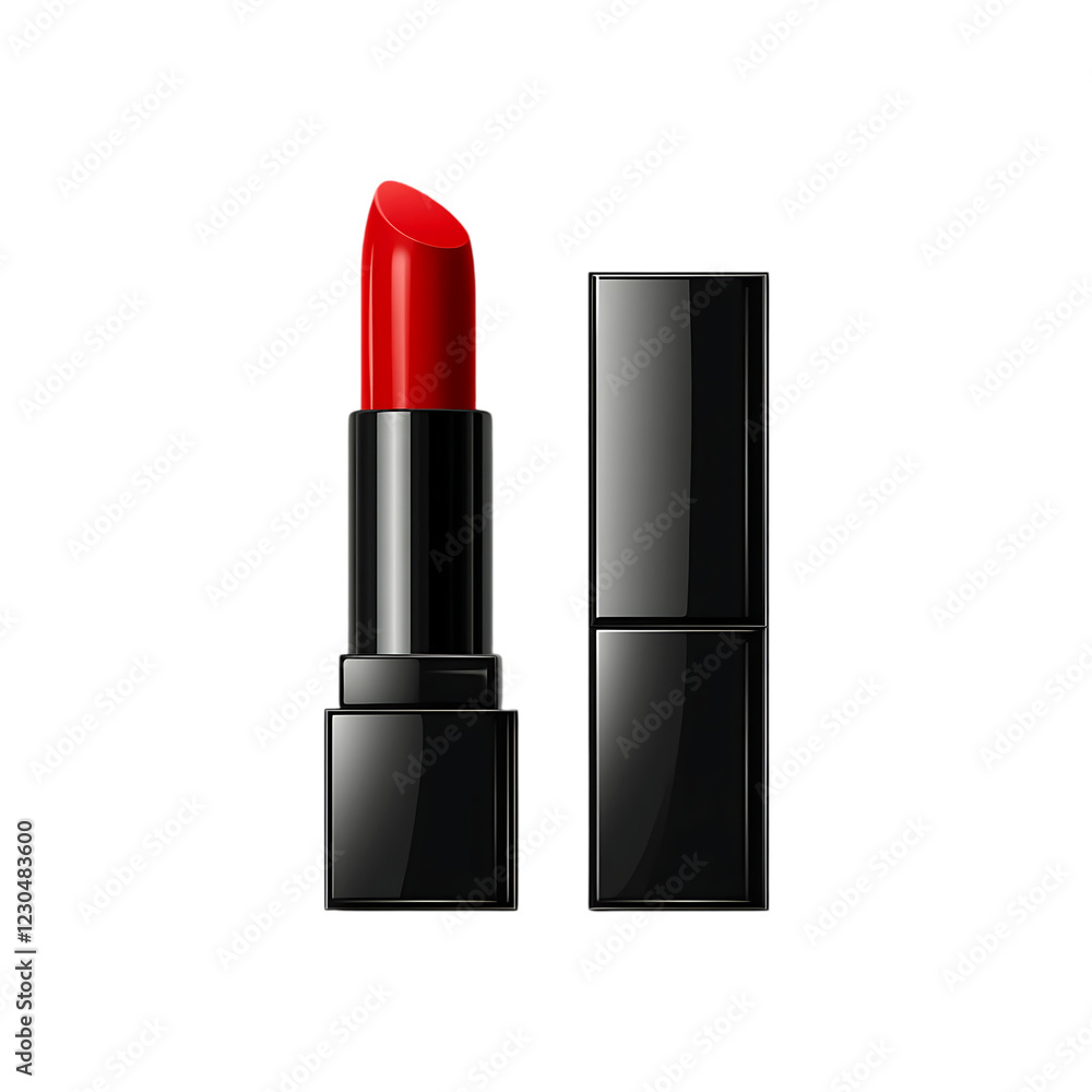Obraz premium Luxurious lipstick make-up beauty product isolated on a transparent background.