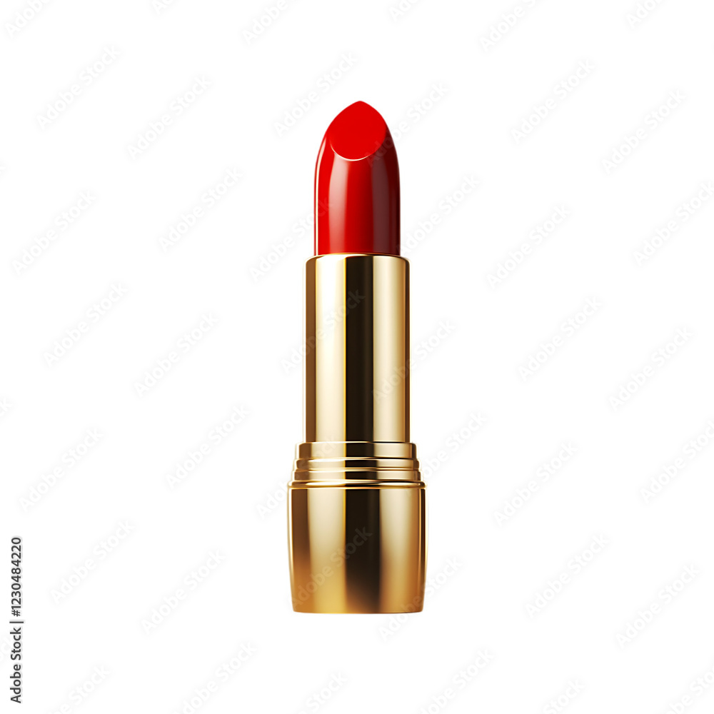 Fototapeta premium Luxurious lipstick make-up beauty product isolated on a transparent background.