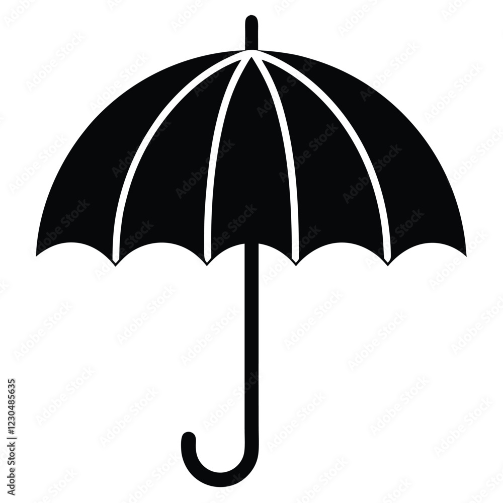 Black umbrella icon silhouette design vector art illustration isolated on white 6 Black umbrella icon silhouette design vector art illustration isolated on white 6