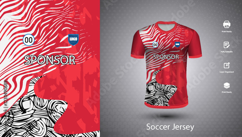 Soccer jersey design for sublimation