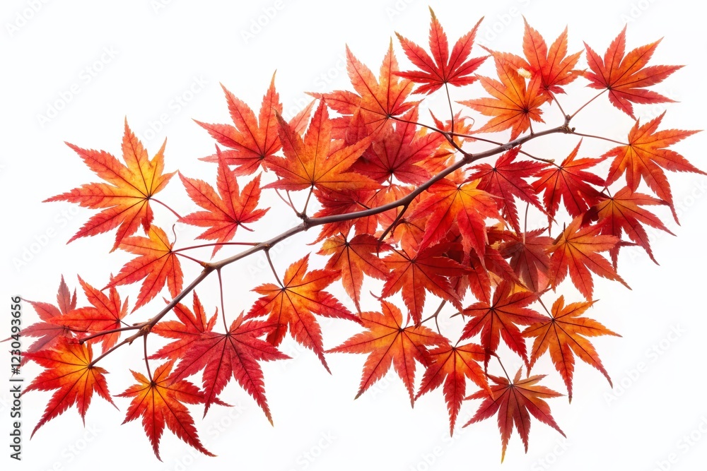 Vibrant Autumn Japanese Maple Branch - Isolated Red Leaves PNG for Design Vibrant Autumn Japanese Maple Branch - Isolated Red Leaves PNG for Design