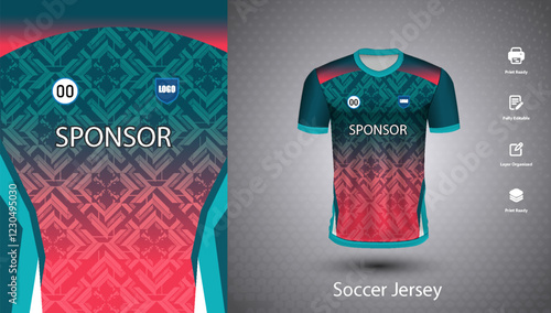 Soccer jersey design for sublimation