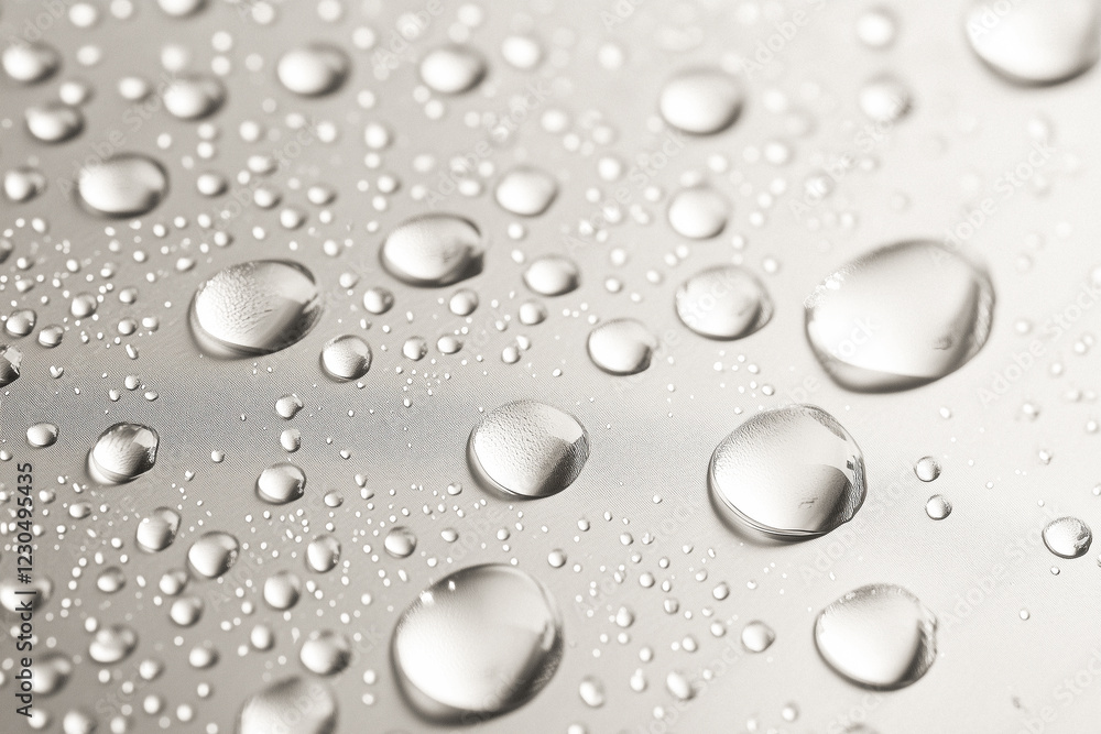 Water Droplets on Metallic Surface Water Droplets on Metallic Surface