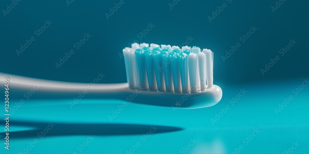 Toothbrush and toothpaste close-up on a blue background Toothbrush and toothpaste close-up on a blue background