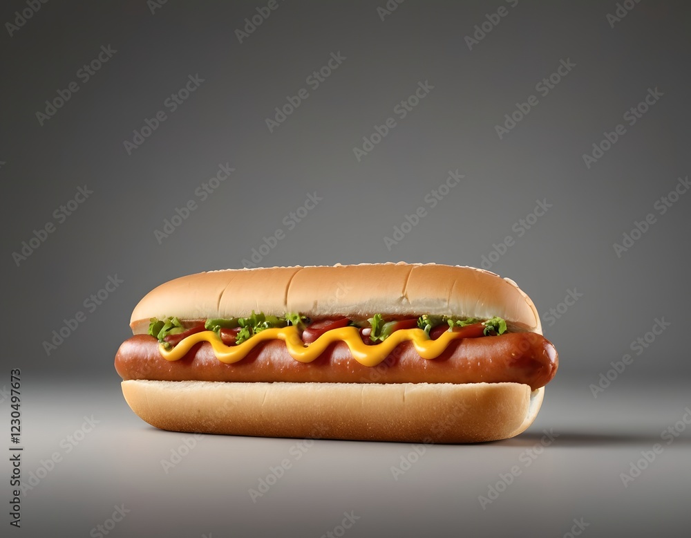 hotdog isolated with vegetable sauces hotdog isolated with vegetable sauces