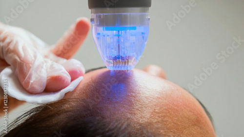 Canvastavla Procedure needle fractional RF for face lifting in a beauty clinic
