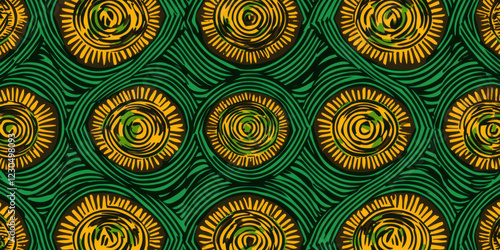 Colorful African fabric – Seamless pattern 
