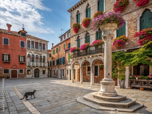 Vibrant Mel Piazza: Macro Photography of Venetian Town Details