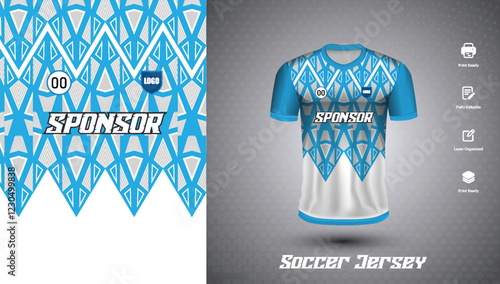 Soccer jersey design for sublimation