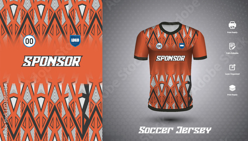 Soccer jersey design for sublimation