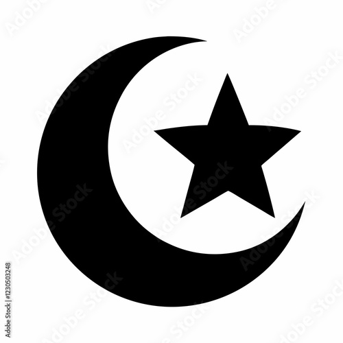 black and white star