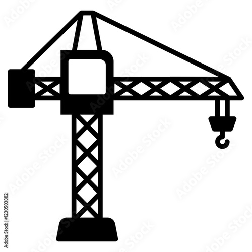 Crane Glyph Icon