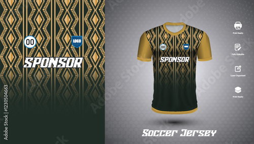 Soccer jersey design for sublimation