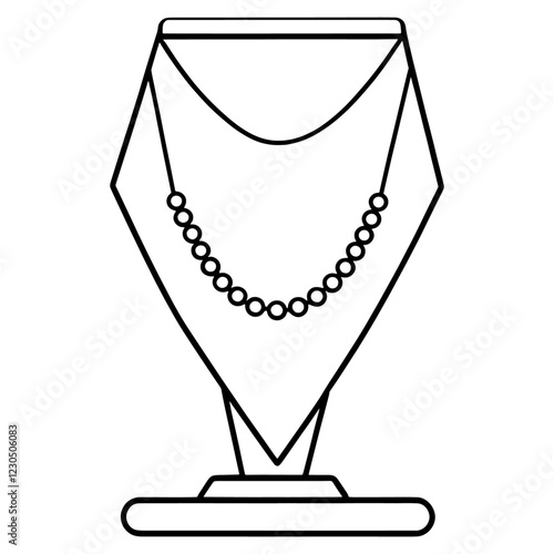 Chain jewelry dummy icon outline vector.Necklace Vector Icon.necklace ,wedding icon.Jewelry Vector Icon.
