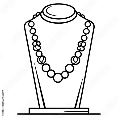 Chain jewelry dummy icon outline vector.Necklace Vector Icon.necklace ,wedding icon.Jewelry Vector Icon.
