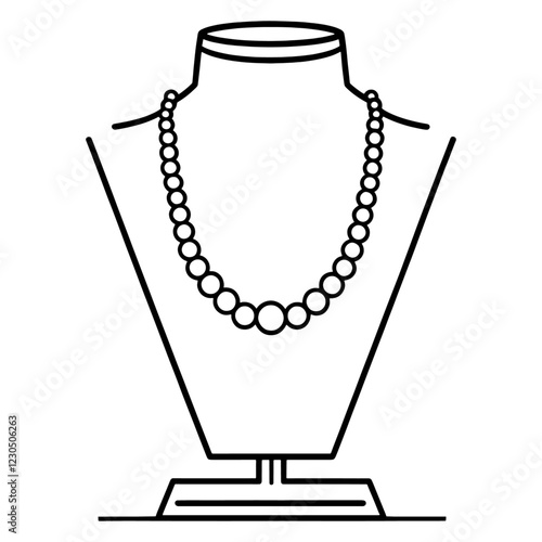 Chain jewelry dummy icon outline vector.Necklace Vector Icon.necklace ,wedding icon.Jewelry Vector Icon.
