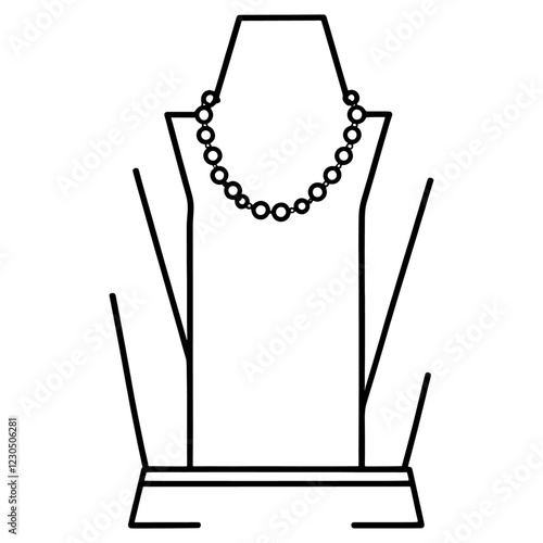 Chain jewelry dummy icon outline vector.Necklace Vector Icon.necklace ,wedding icon.Jewelry Vector Icon.
