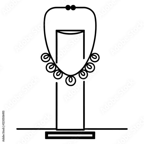 Chain jewelry dummy icon outline vector.Necklace Vector Icon.necklace ,wedding icon.Jewelry Vector Icon.
