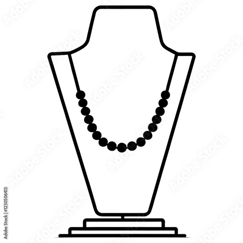 Chain jewelry dummy icon outline vector.Necklace Vector Icon.necklace ,wedding icon.Jewelry Vector Icon.
