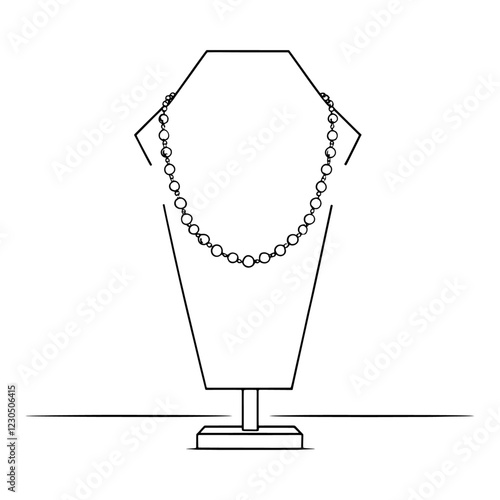 Chain jewelry dummy icon outline vector.Necklace Vector Icon.necklace ,wedding icon.Jewelry Vector Icon.
