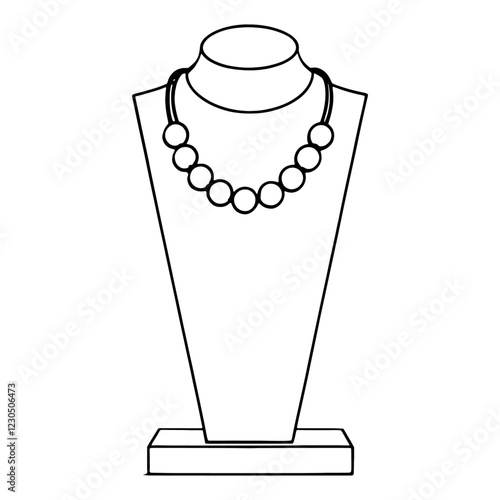 Chain jewelry dummy icon outline vector.Necklace Vector Icon.necklace ,wedding icon.Jewelry Vector Icon.
