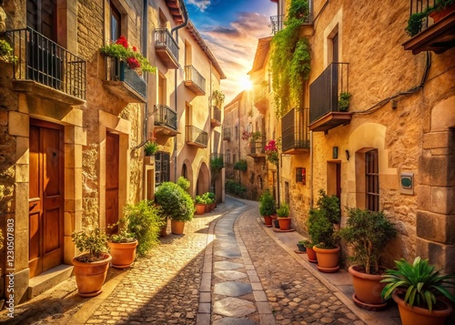 Vintage Catalan Village: Sun-Drenched Streets of Montblanc, Tarragona