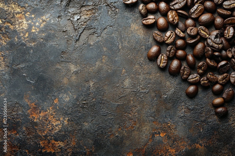 Coffee Beans on Rustic Background Coffee Beans on Rustic Background