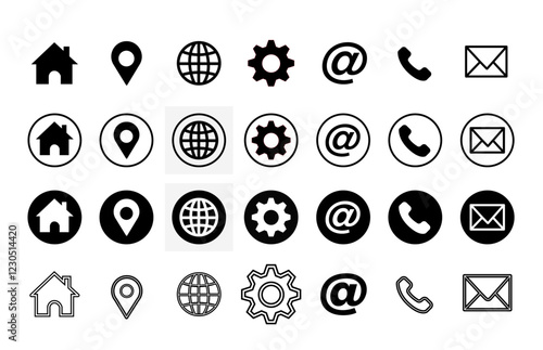 Web icon set. Website set icon vector. for computer and mobile