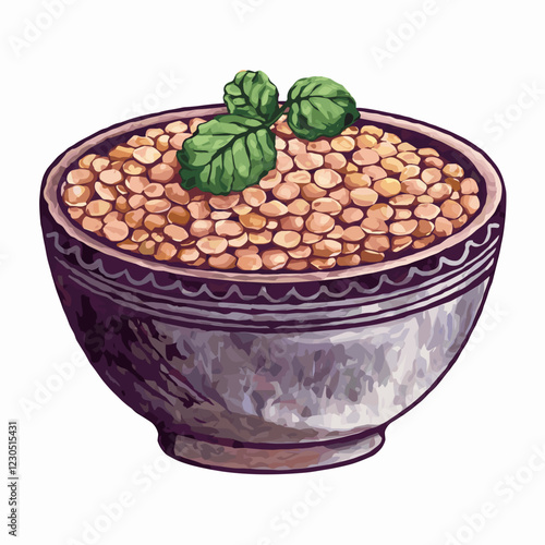 Rustic Bowl of Lentils
