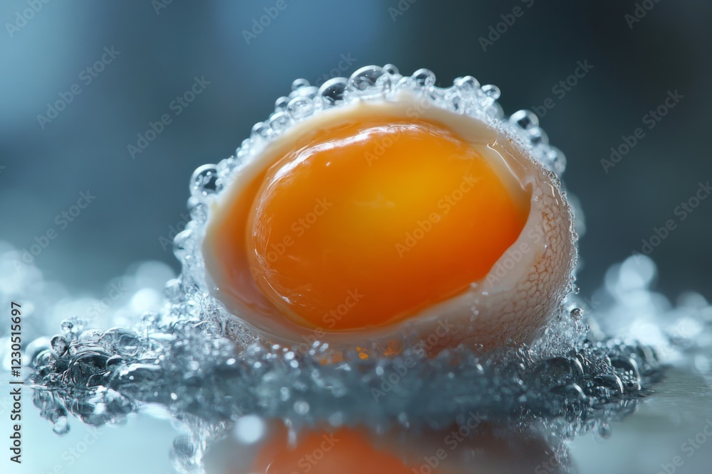 Egg in Water Artistic Close-up Egg in Water Artistic Close-up