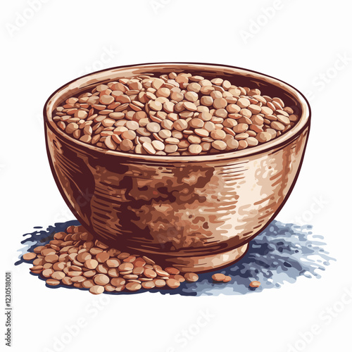 Rustic Bowl of Lentils