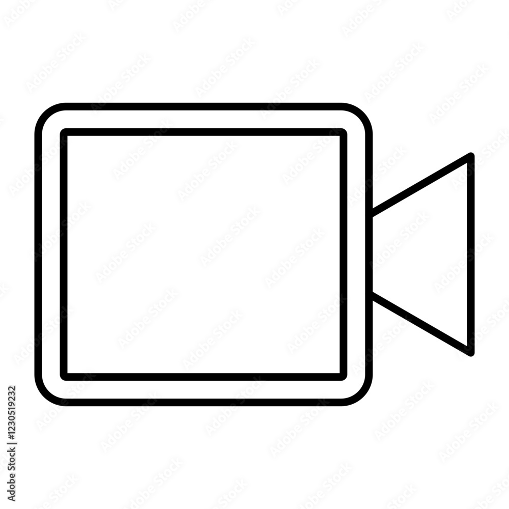 Video Camera Vector Line Icon Design Video Camera Vector Line Icon Design