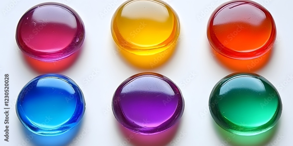 Vibrant Color Glass Gems Oval Shape Background Vibrant Color Glass Gems Oval Shape Background