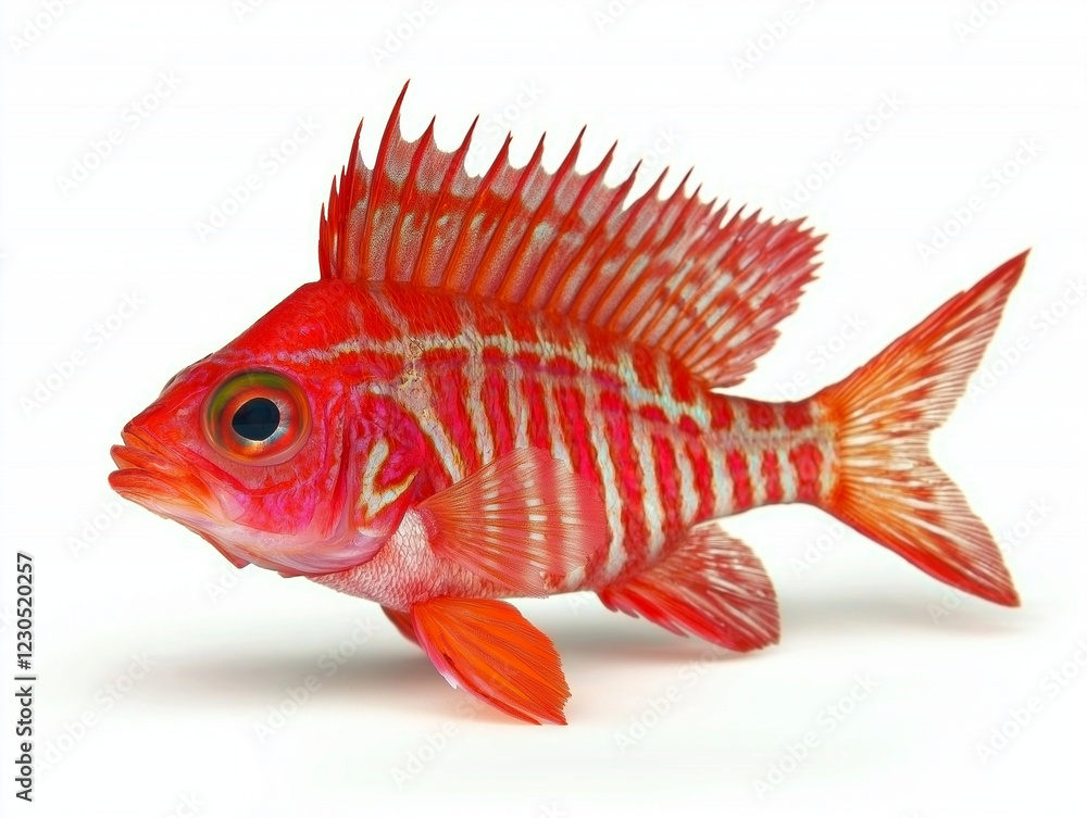 Fototapeta premium red fish, isolated on white