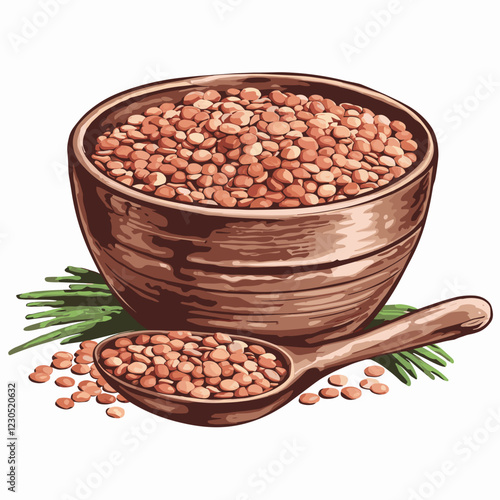 Rustic Bowl of Lentils
