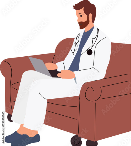 Doctors consult patients remotely, online doctor's appointments.