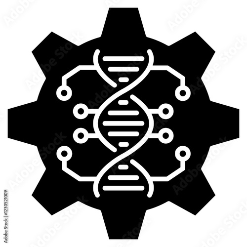 Genetic Engineering Glyph Icon