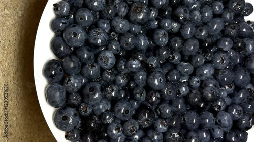 Fresh blueberry on a plate	