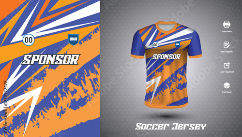 Soccer jersey design for sublimation
