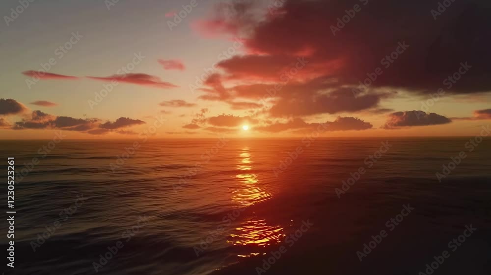 Sunset over the sea