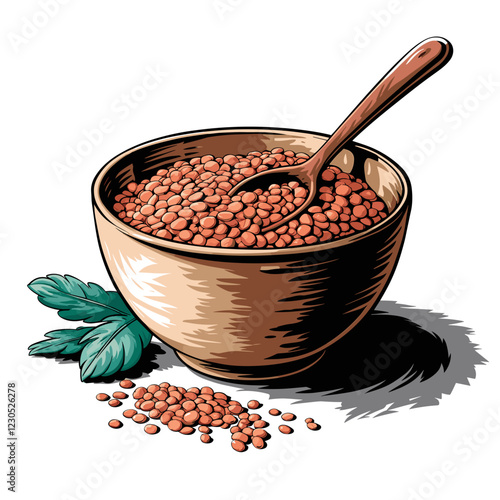 Rustic Bowl of Lentils