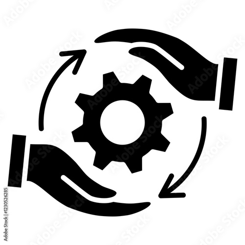 Change Management Glyph Icon