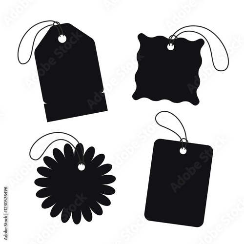 Vector collection of sales tags template isolated on white background
