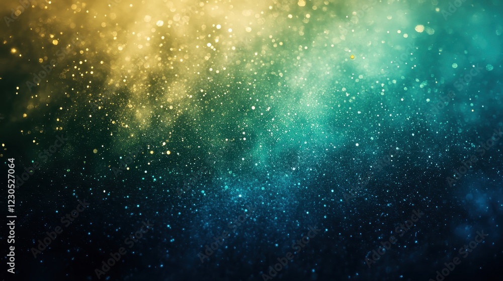 Naklejka premium Glittering luminous background with soft bokeh effect, blending shimmering lights and creating enchanting magical atmosphere for creative design projects