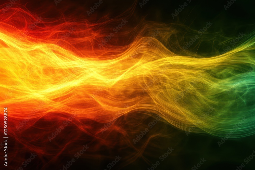 Vibrant abstract design showcasing flowing waves of red, yellow, and green colors Vibrant abstract design showcasing flowing waves of red, yellow, and green colors