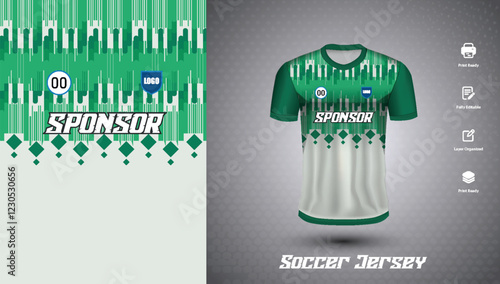 Soccer jersey design for sublimation